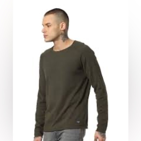 Jack and Jones Army Green Crew Waffle Knit Sweater Size XXL - Picture 3 of 9